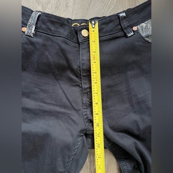 COOGI Faux Snake Skin Black Jeans Elastic Stretchy Pants Women's sz 20 Plus Size - Picture 11 of 12